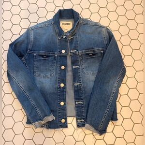 L'AGENCE Medium Blue Denim Shirt Jacket